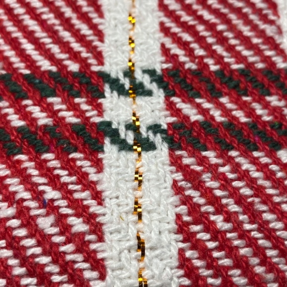 Vintage Christmas Blanket Plaid Throw 50X60 Woven Cotton Blend Dobby Holiday - Picture 7 of 10